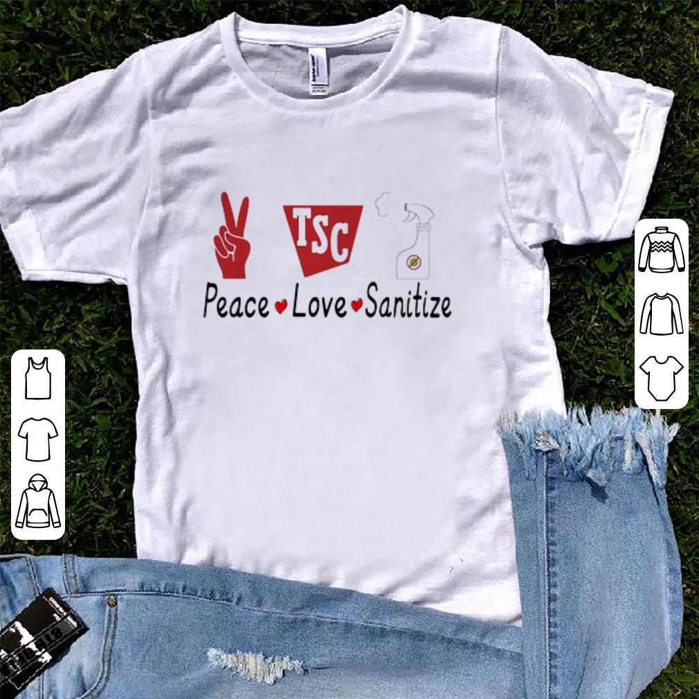 Original Tractor Supply Company Peace Love Sanitize Covid-19 shirt