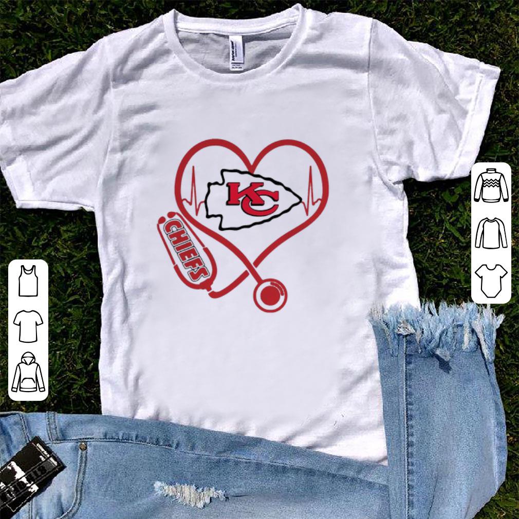 Best Love Kansas City Chiefs heartbeat stethoscope shirt