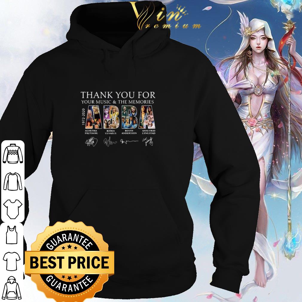 Top ABBA band signatures thank you for you music & the memories 2020 shirt
