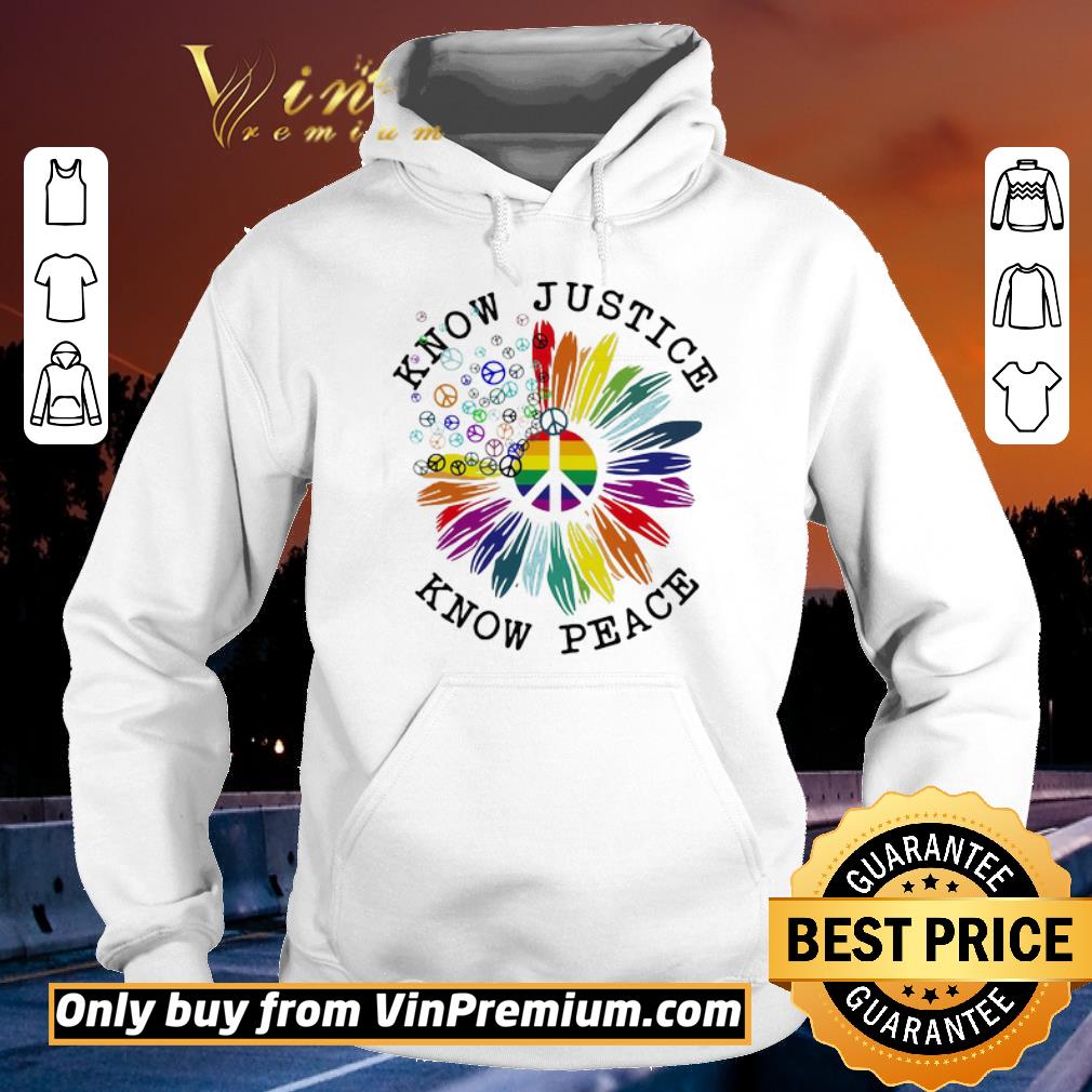 Top Lgbt flower know justice know peace shirt