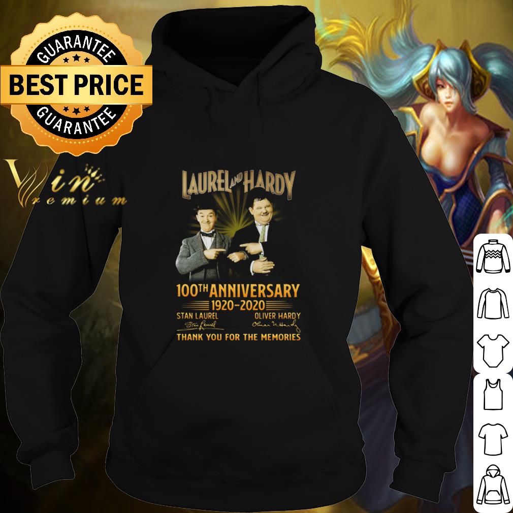 Cool Laurel And Hardy 100th anniversary 1920-2020 signatures shirt