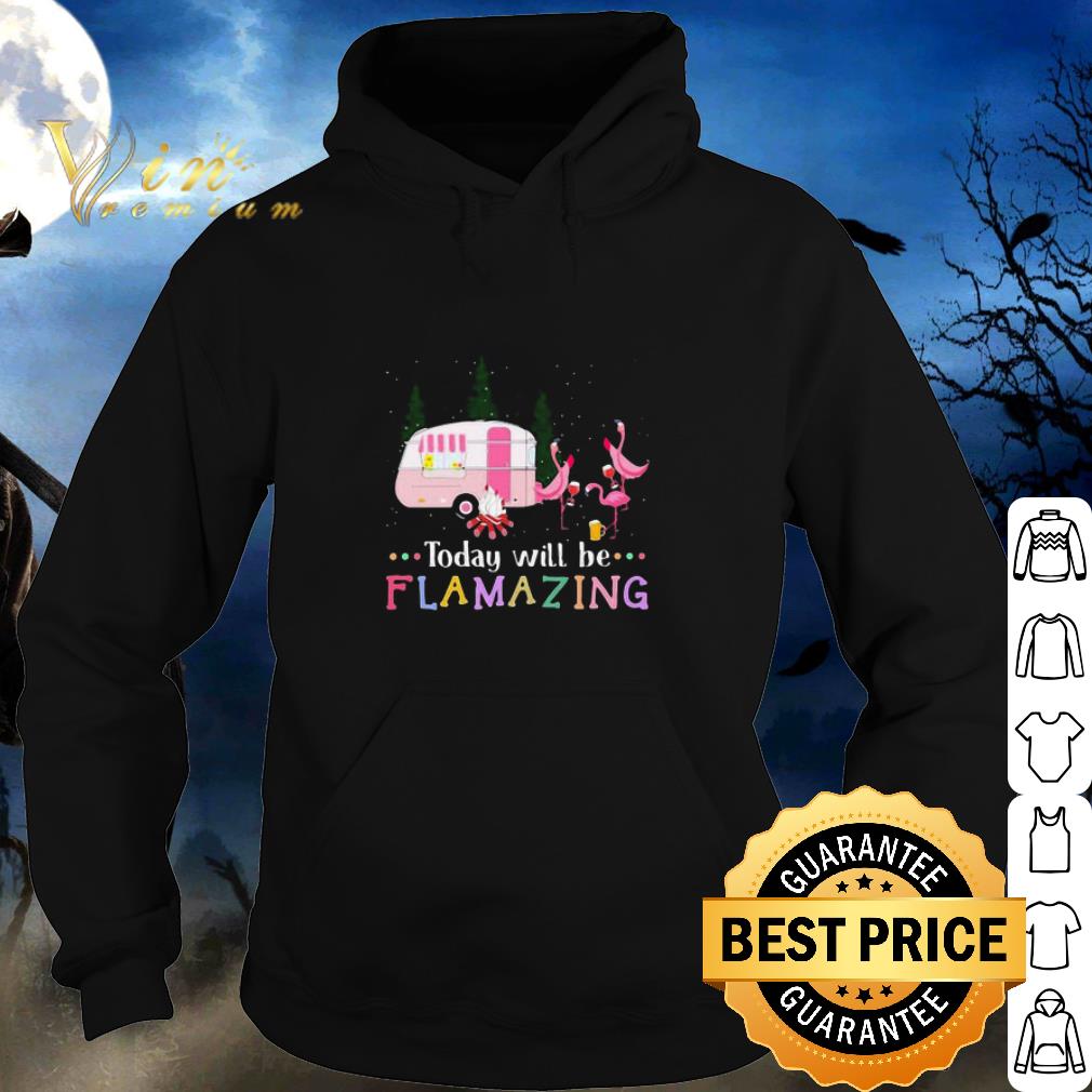 Pretty Flamingo Today Will Be Flamazing Camping shirt
