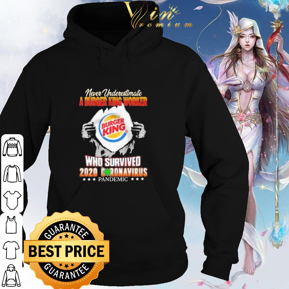 Cool Never Underestimate A Burger King Worker Who Survived 2020 Coronavirus shirt
