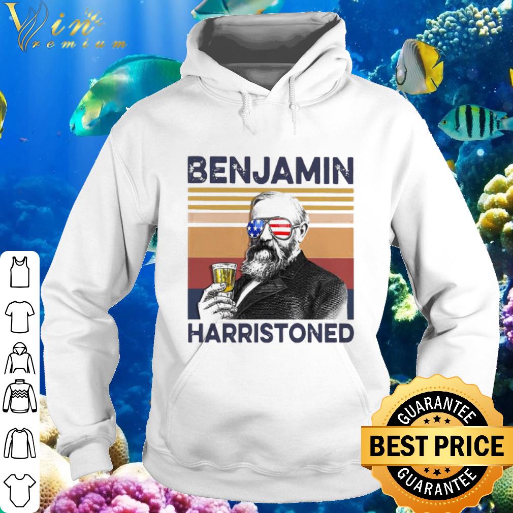 Official Benjamin Harrison Harristoned Drink Beer Glass American Flag shirt