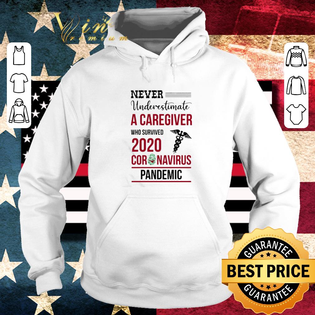 Hot Never Underestimate A Caregiver Who Survived 2020 Coronavirus Covid-19 shirt