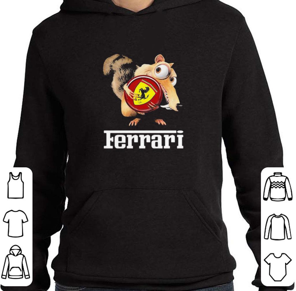 Pretty Ice Age Scrat Hug Ferrari Logo shirt