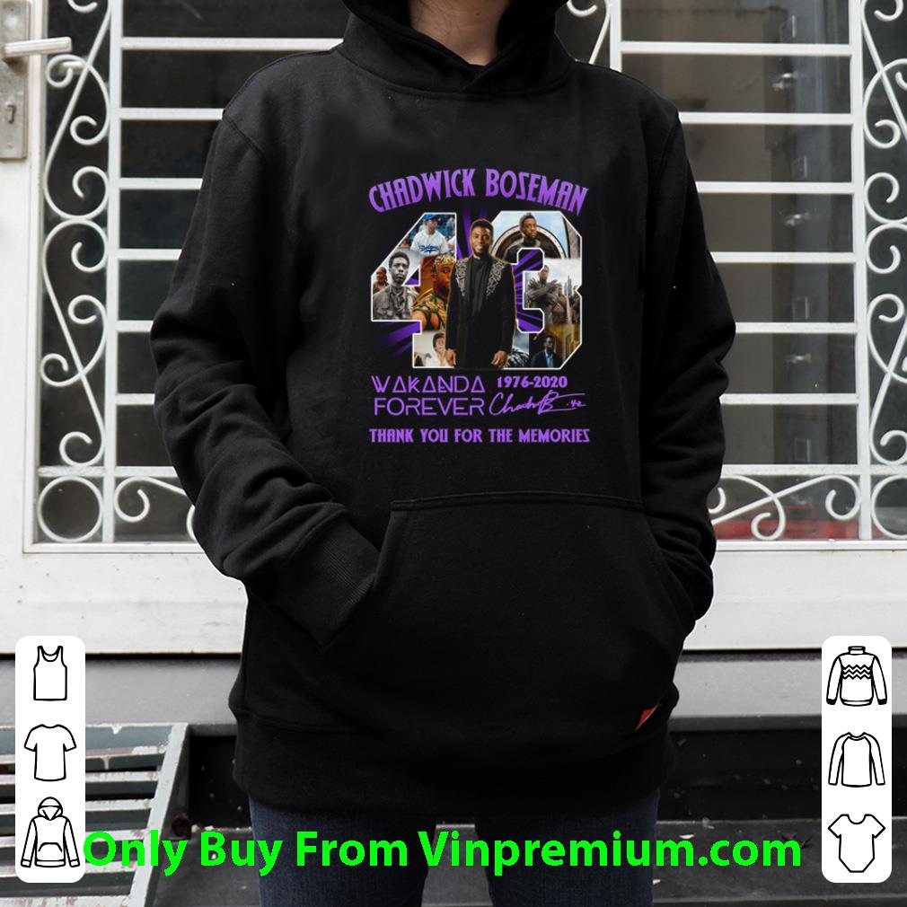 Pretty 43 Years Of Chadwick Boseman 1976-2020 Wakanda Forever Signature shirt