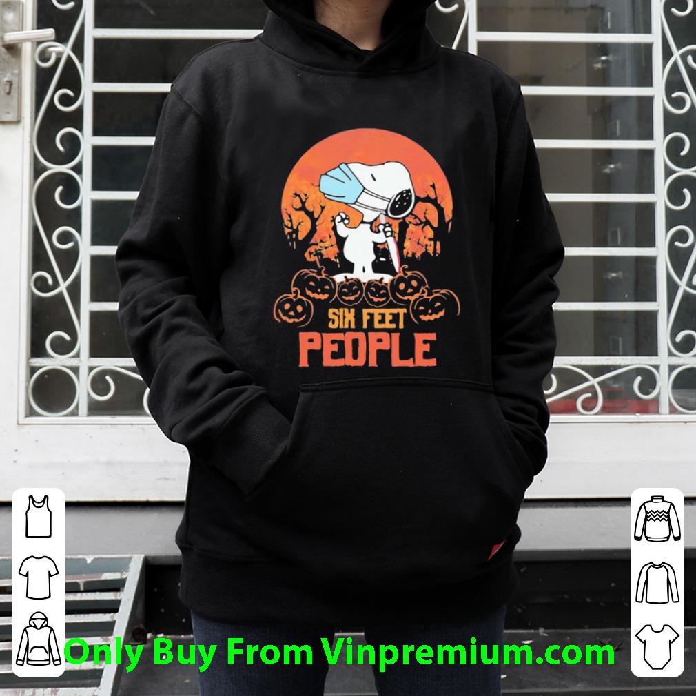 Premium Halloween Snoopy Mask Six Feet People Moon Pumpkins shirt
