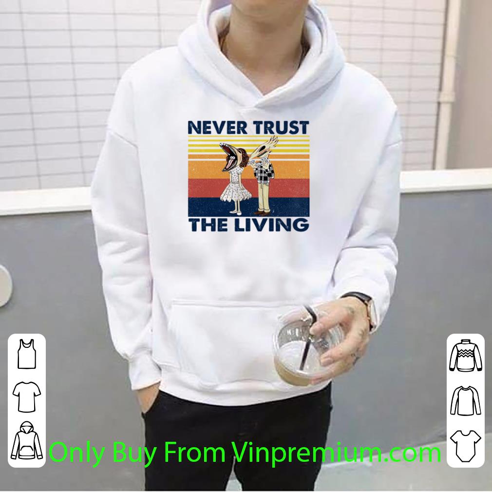 Original Vintage Beetlejuice Characters Never Trust The Living shirt