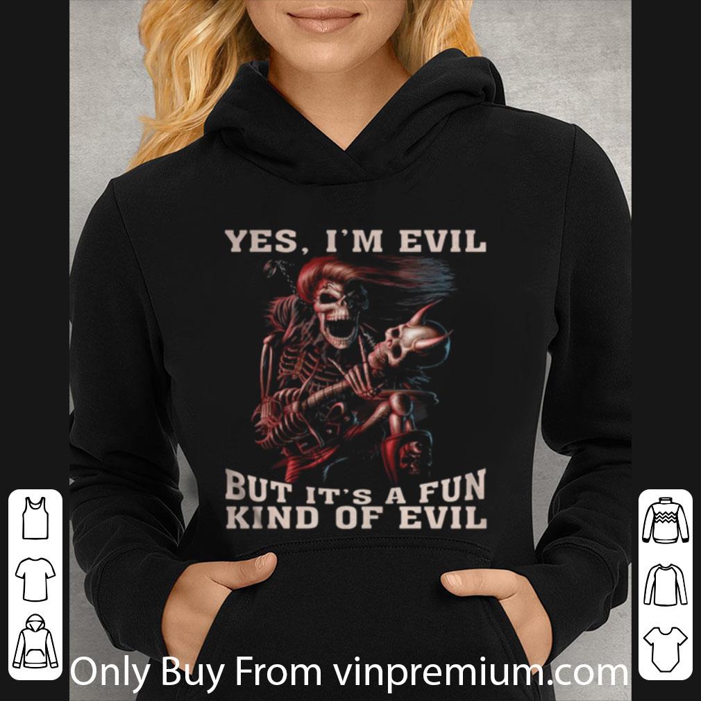 Official Skeleton Satan Yes I’m Devil But It’s A Fun Kind Of Evil shirt