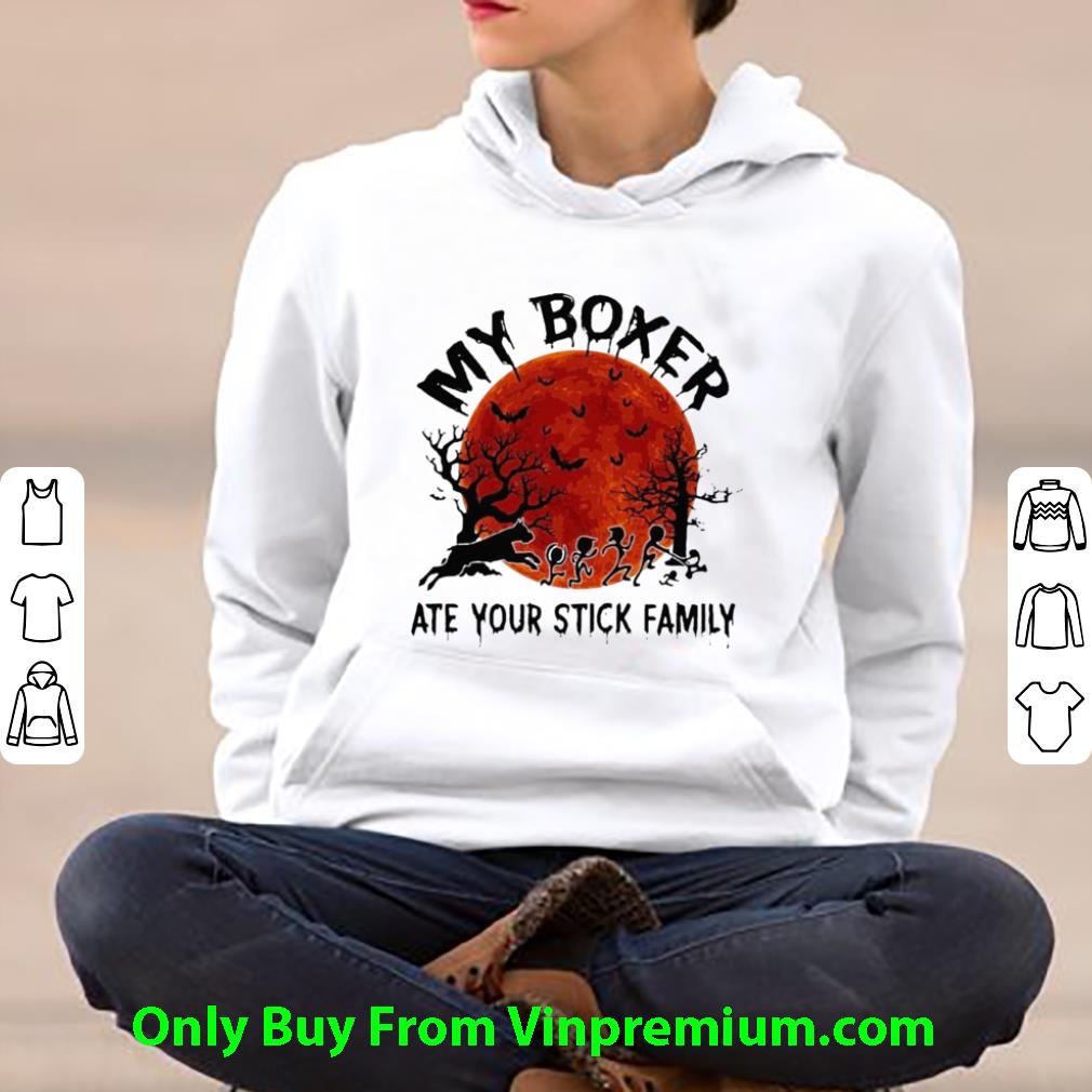 Pretty My Boxer Ate Your Stick Family Sunset Halloween shirt