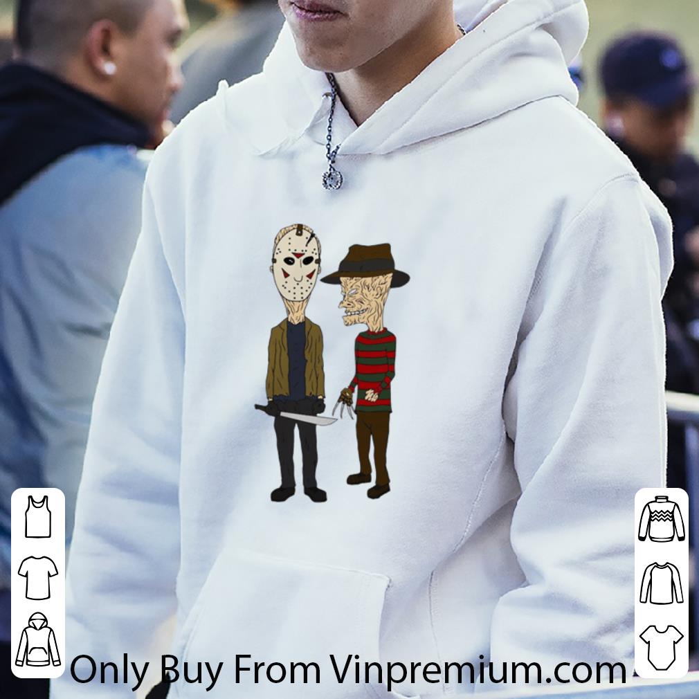 Awesome Jason Voorhees And Freddy Krueger Beavis And Butt-head Halloween shirt