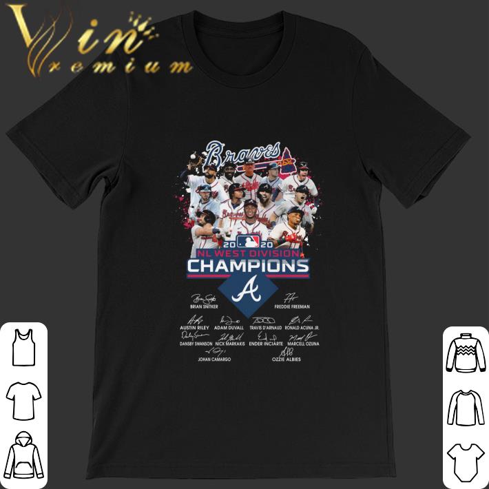 Hot Team Atlanta Braves 2020 NL West Division champions signatures shirt