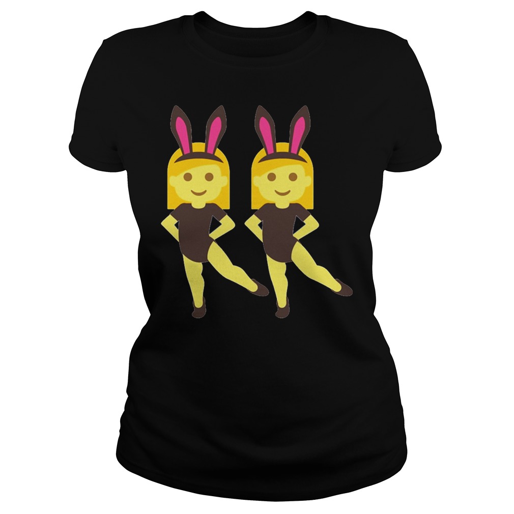 Easter Bunny Ears Face Cute Bow Shirt 6 Easter Bunny Ears Face Cute Bow Ladies Tee