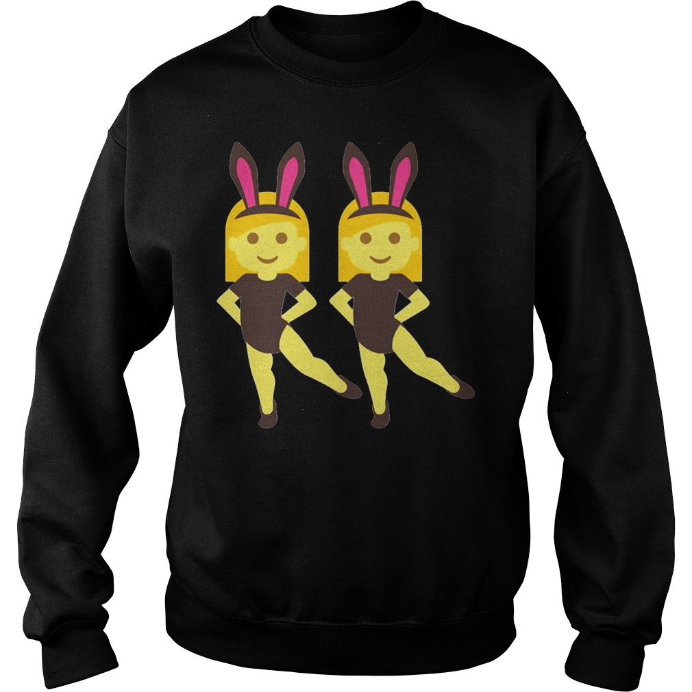 Easter Bunny Ears Face Cute Bow Shirt 3 Easter Bunny Ears Face Cute Bow Sweatshirt