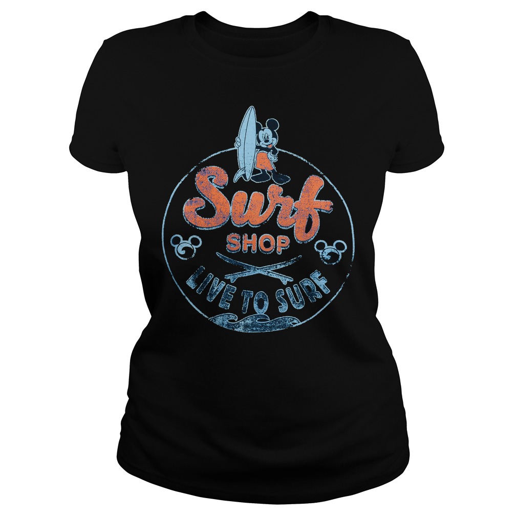 Mickey Mouse Surf Shop Live To Surf Shirt 7 Mickey Mouse Surf Shop Live To Surf Ladies