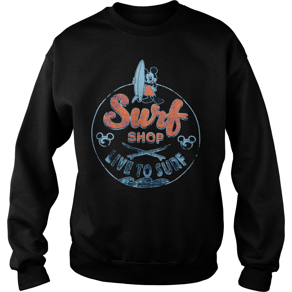 Mickey Mouse Surf Shop Live To Surf Shirt 3 Mickey Mouse Surf Shop Live To Surf Sweater