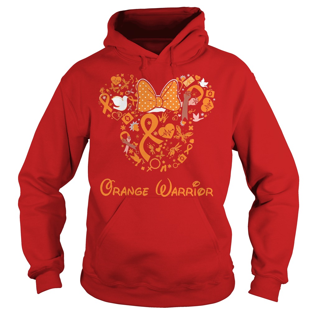 Mickey Mouse Breast Cancer Orange Warrior Shirt 2 Mickey Mouse Orange Warrior Hoodie