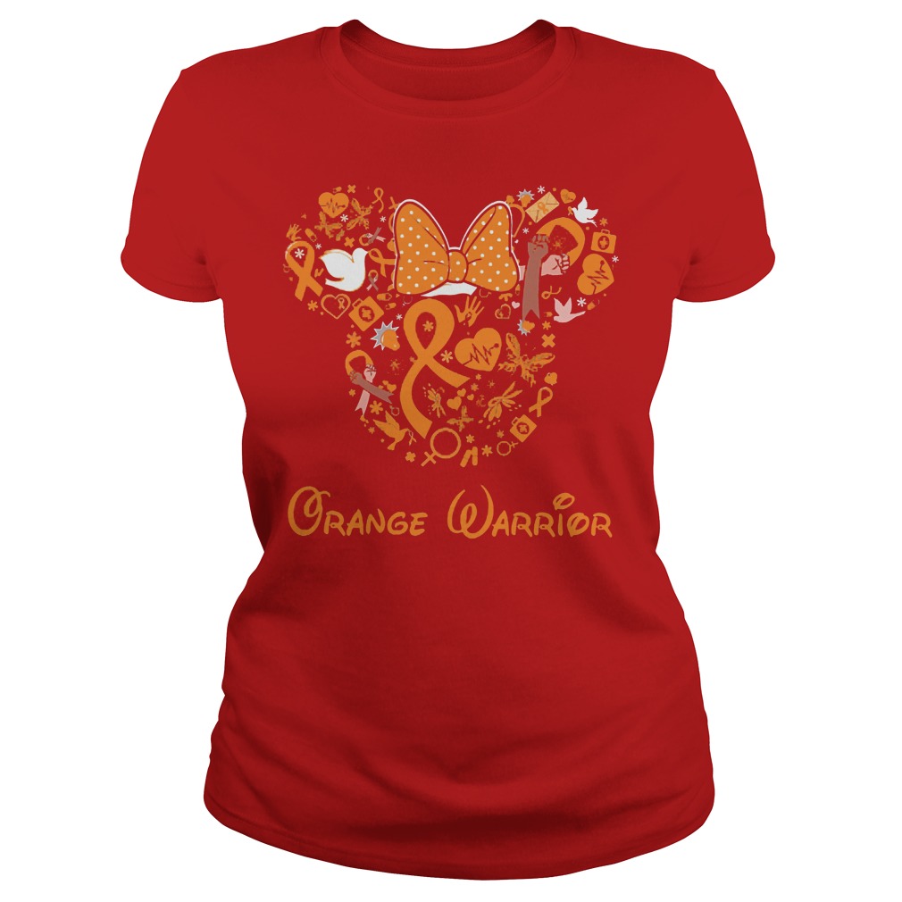 Mickey Mouse Breast Cancer Orange Warrior Shirt 7 Mickey Mouse Orange Warrior Ladies