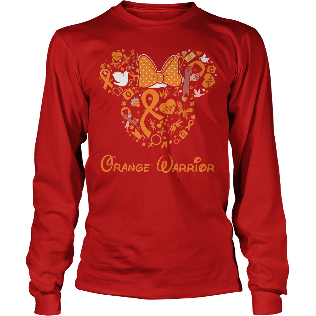 Mickey Mouse Breast Cancer Orange Warrior Shirt 4 Mickey Mouse Orange Warrior Longsleeve
