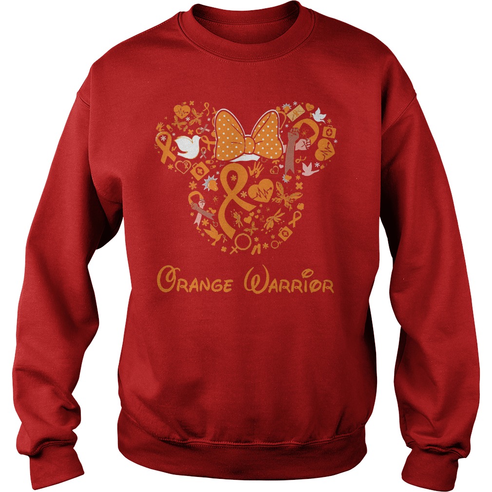 Mickey Mouse Breast Cancer Orange Warrior Shirt 3 Mickey Mouse Orange Warrior Sweater