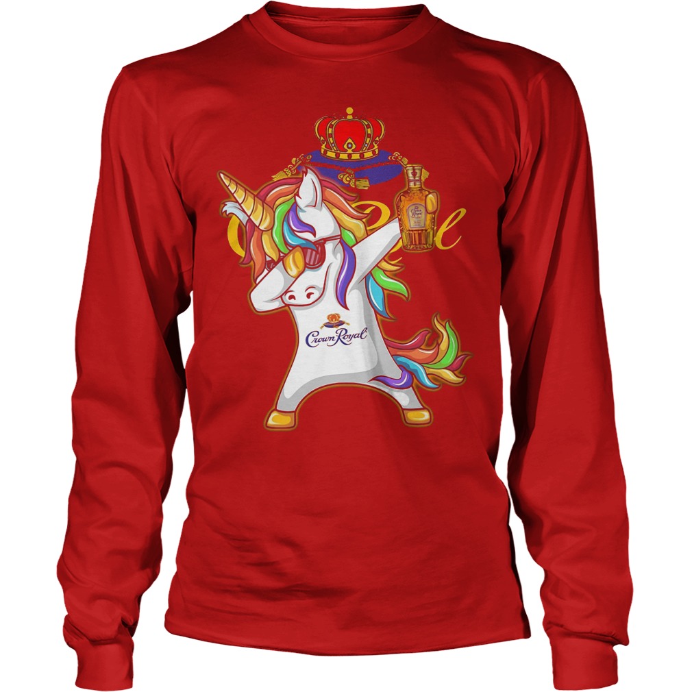 Unicorn Dabbing Crown Royal Wine Shirt 3 Unicorn Dabbing Crown Royal Wine Longsleeve