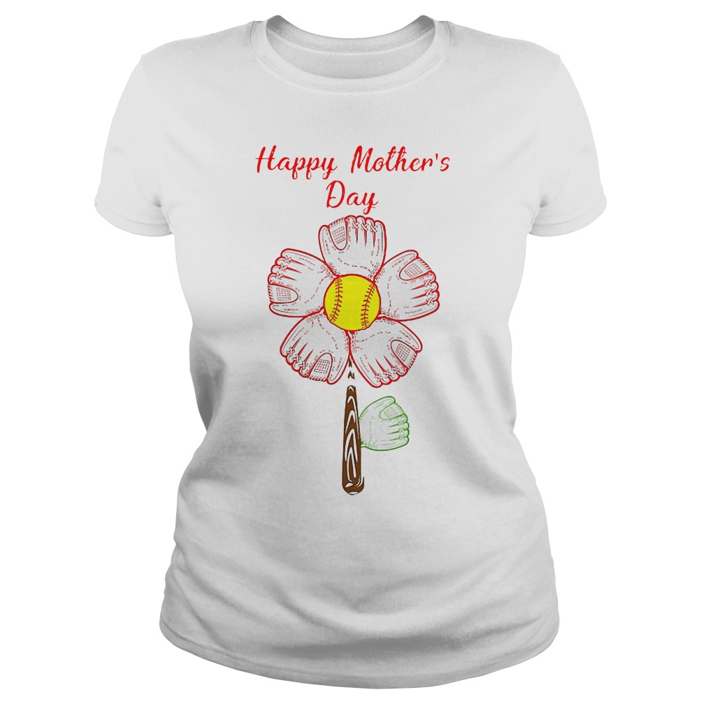 Happy Mother's Day Flowers Softball Shirt 7 Happy Mother's Day Flowers Softball Ladies