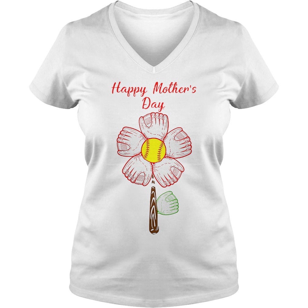 Happy Mother's Day Flowers Softball Shirt 5 Happy Mother's Day Flowers Softball V Neck