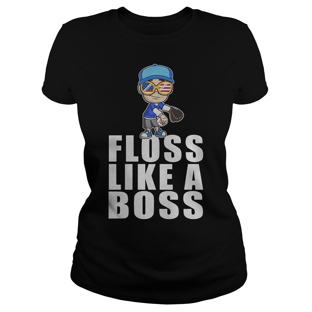 Baseball-Floss Like A Boss T-Shirt 7 Baseball Floss Like A Boss Ladies