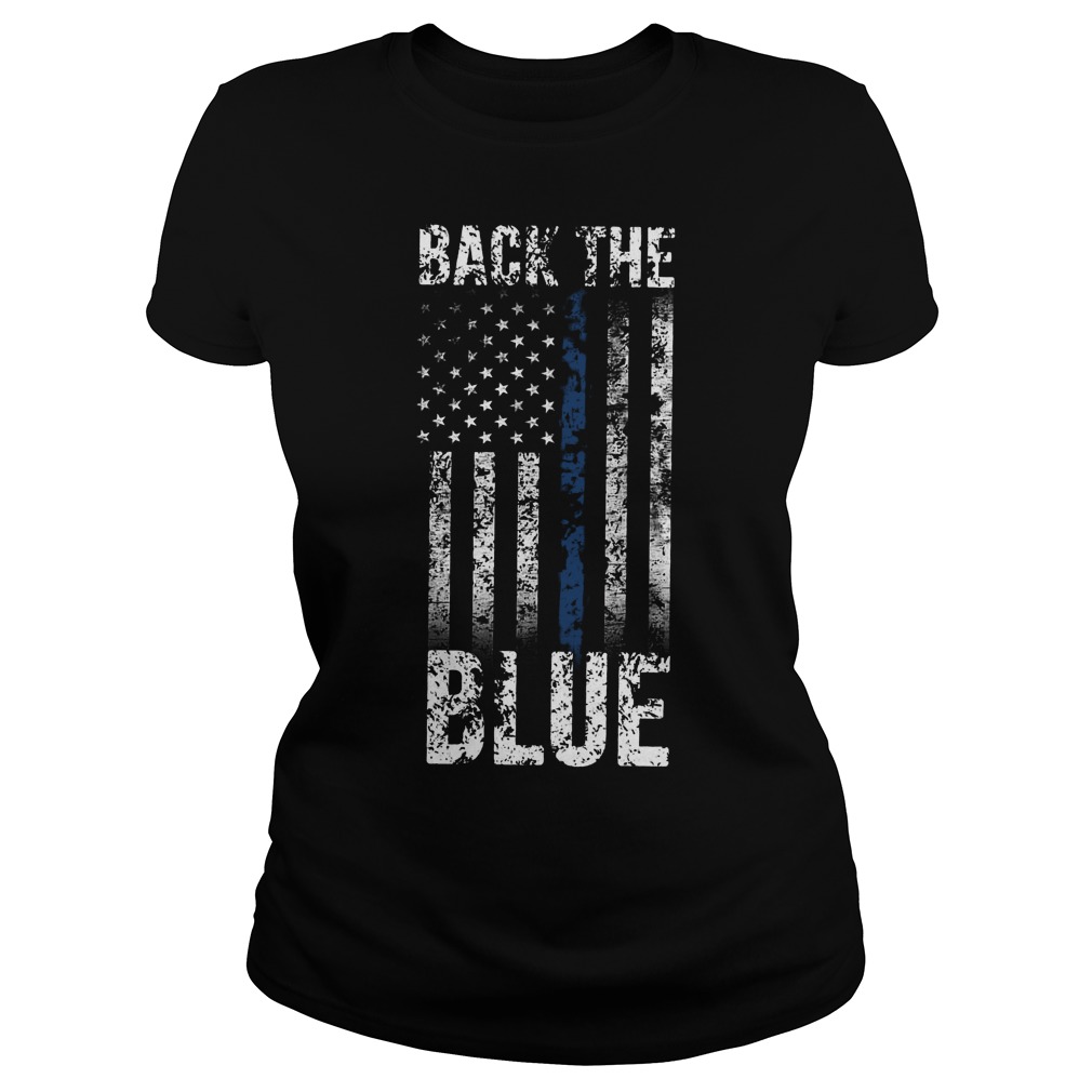 Back The Blue T-Shirt Classic Ladies Tee