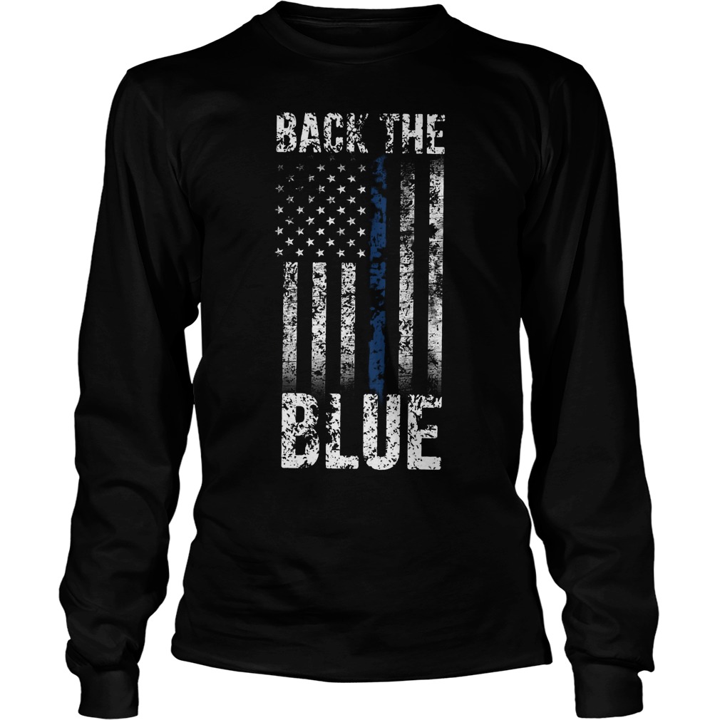 Back The Blue T-Shirt Longsleeve Tee Unisex