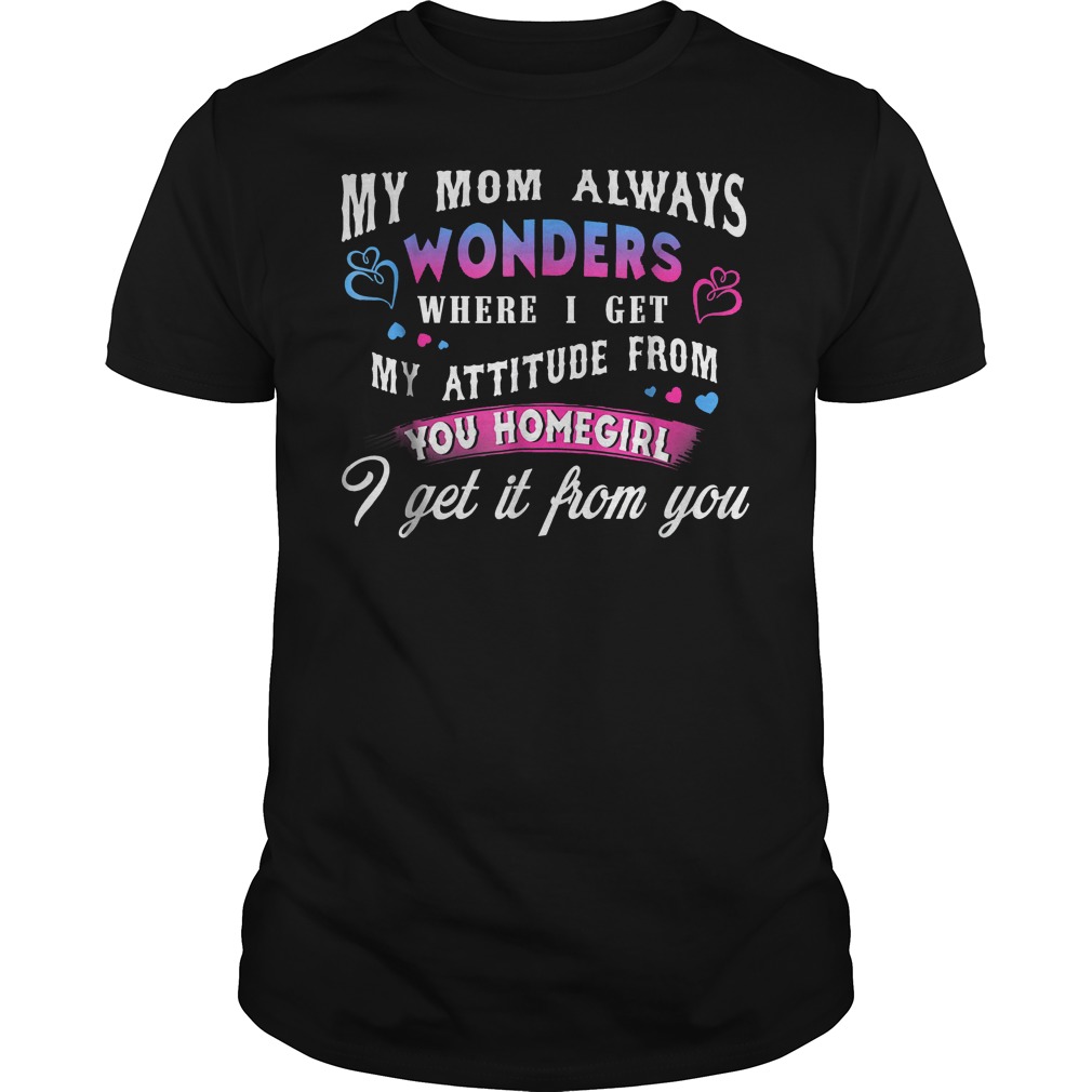My Mom Always Wonders Where I Get My Attitude From T-Shirt 8 My Mom Always Wonders Where I Get My Attitude From T-Shirt Guys Tee