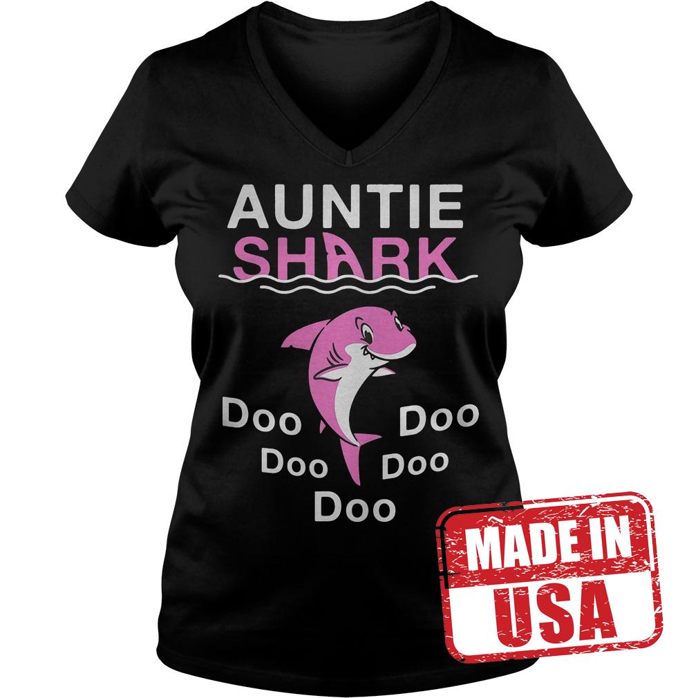 Best Price Pink Shark Auntie Shark shirt 4 Best Price Pink Shark Auntie Shark shirt Ladies V-Neck