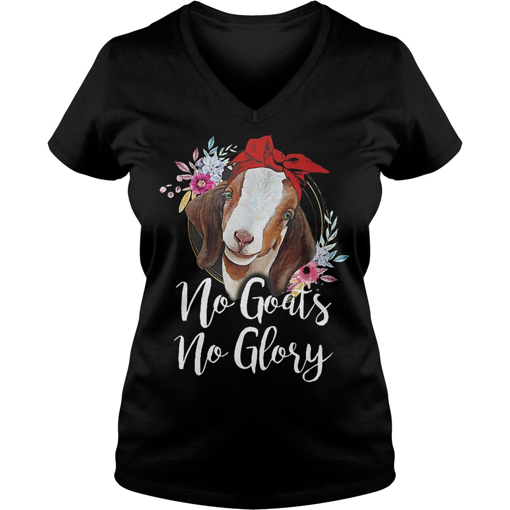 Official Hippie watercolor No goats no glory shirt 4 Official Hippie watercolor No goats no glory shirt Ladies V-Neck