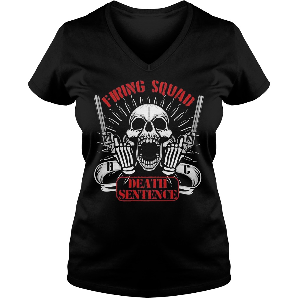 Bullet club firing squad death sentence Shirt 4 Bullet club firing squad death sentence Shirt Ladies V-Neck