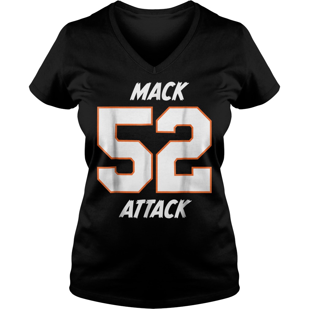 Chicago football Mack Attack 52 shirt 4 Chicago football Mack Attack 52 shirt Ladies V-Neck