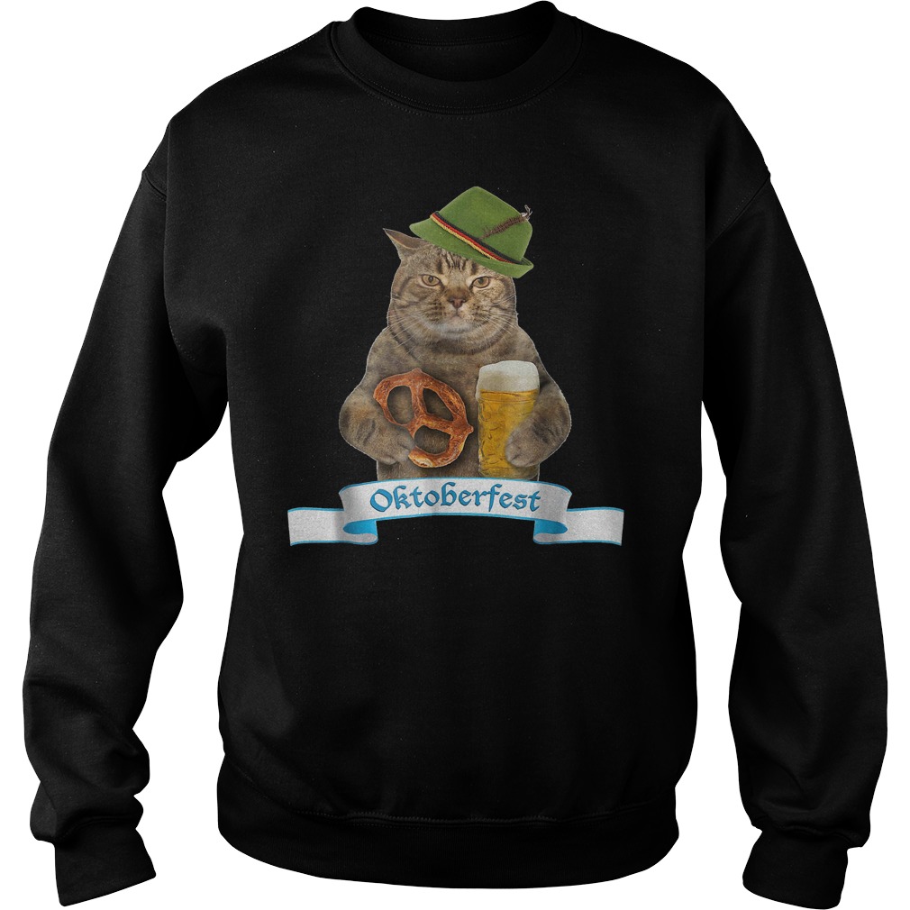 Oktoberfest 2018 cat German beer shirt 3 Oktoberfest 2018 cat German beer shirt Sweatshirt Unisex