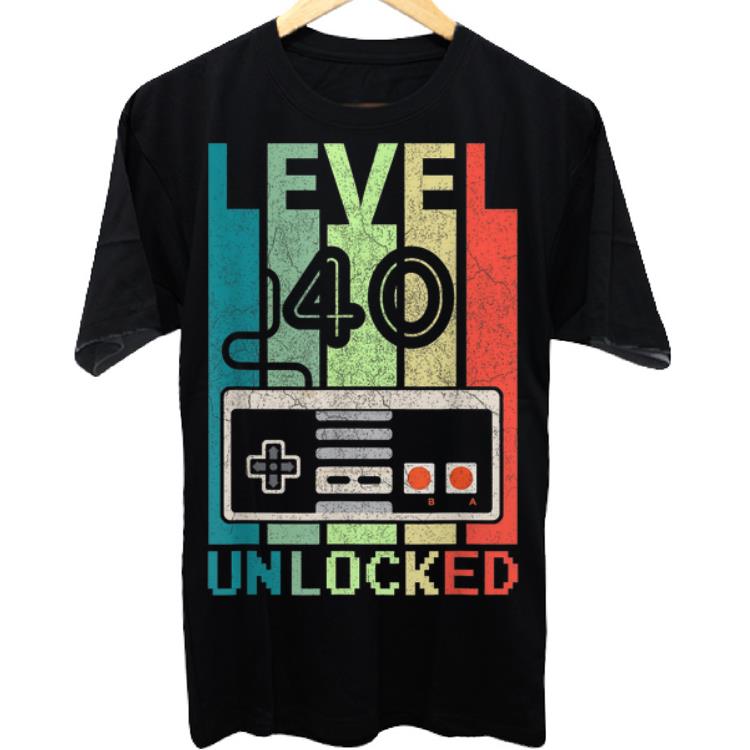 Awesome Level 40 Unlocked Video Gamer shirt