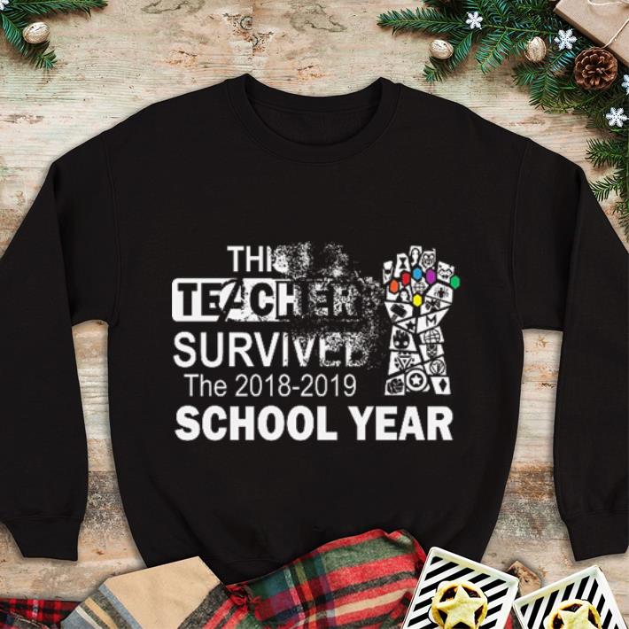 Hot Infinity Gauntlet This teacher survived the 2018-2019 school year shirt