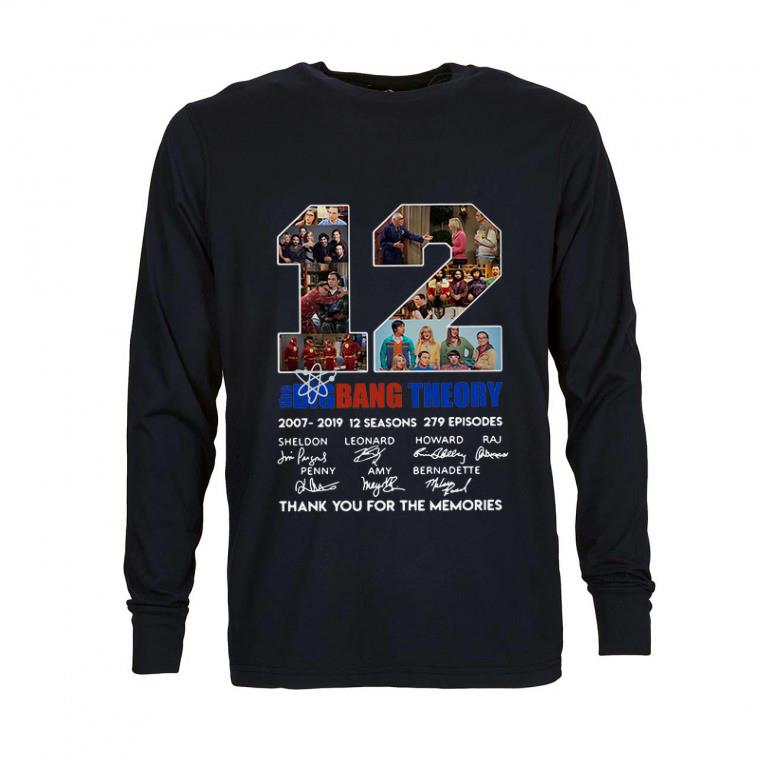 Funny 12 the Big Bang Theory signatures thank you for the memories shirt