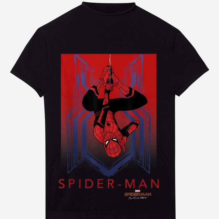 Official Marvel Spider-man Far From Home Hanging Upside Down Shirt