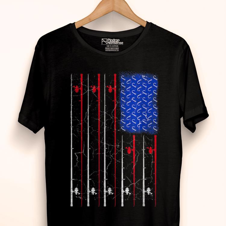 Original American Flag Fishing, Fisherman Independence Day Shirt