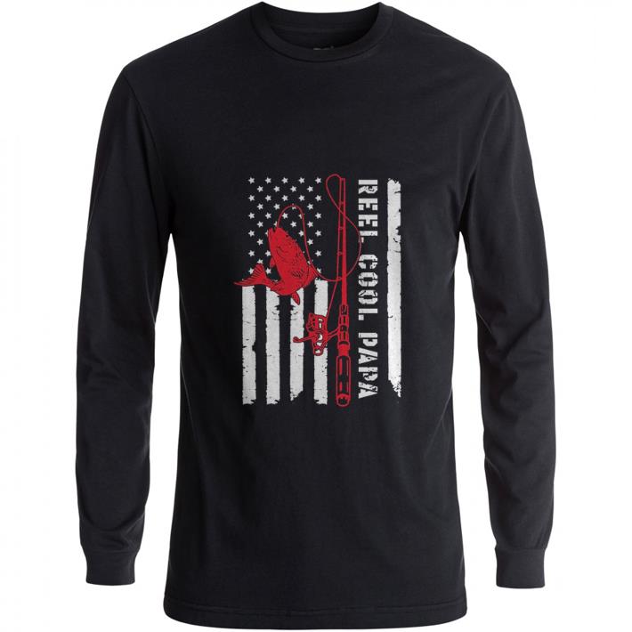 Original Fishing Reel cool papa American flag shirt