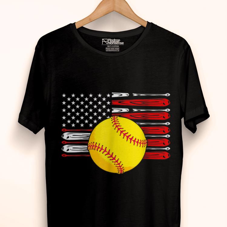 Original Fourth Of July Vintage Softball American Flag shirt
