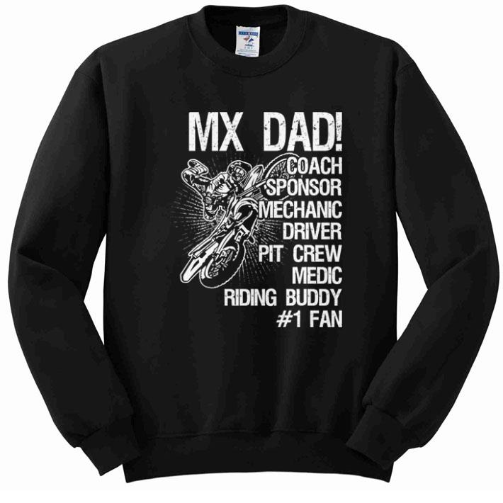 Original Motocross MX dad coach sponsor mechanic driver pit crew medic riding buddy shirt