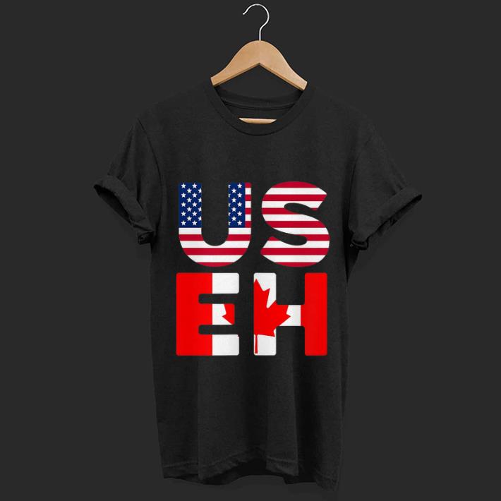 Original Us Eh Canadian American Canada Day American Flag Shirt