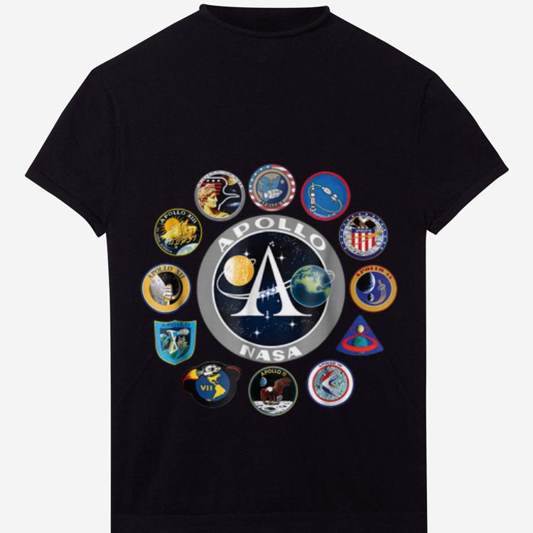 Official Apollo Missions Patch Badge Nasa American Circle Logo shirt