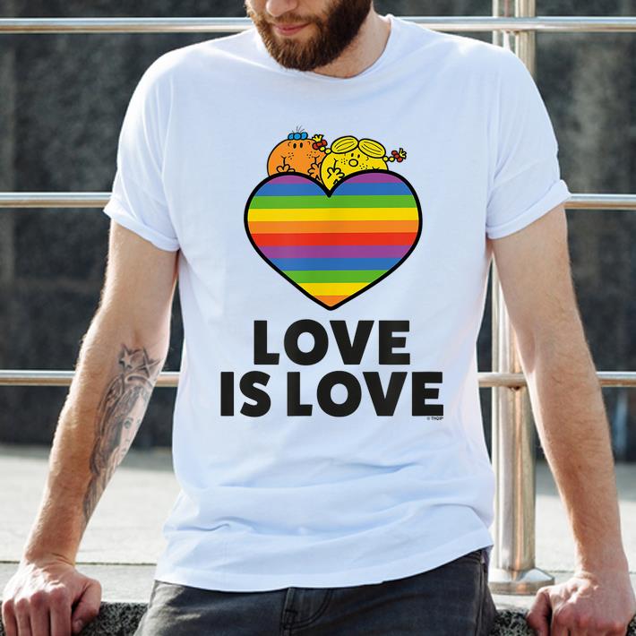 Official Love Is Love Rainbow Heart Pride Mr. Men And Little Miss shirt