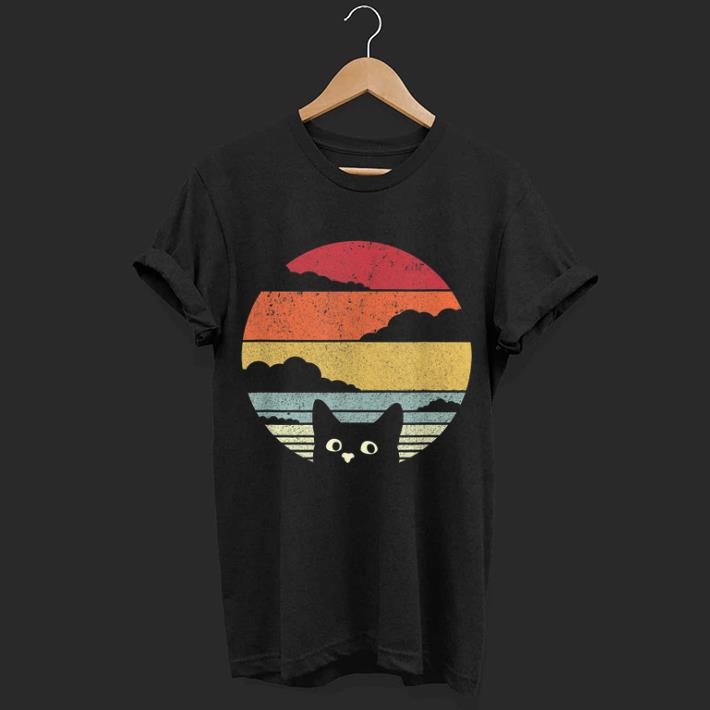 Original Retro Vintage Sunset Cat My Cat Looking On You shirt