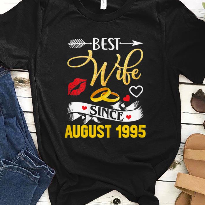 Premium 24th Wedding Anniversary Best Wife Since 1995 shirt